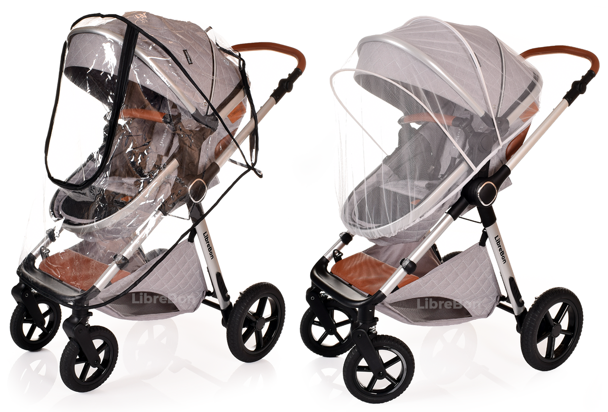 Librebon Pram Buggy Travel System With Car Seat Light Grey