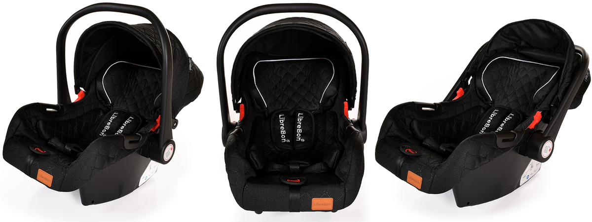 Librebon Baby Pram Buggy Travel System With Car Seat Black Black