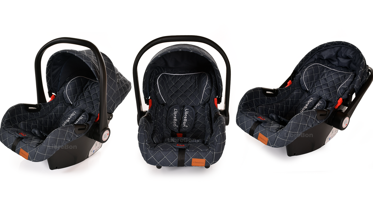 Librebon Baby Pram Buggy Travel System With Car Seat Blue Denim