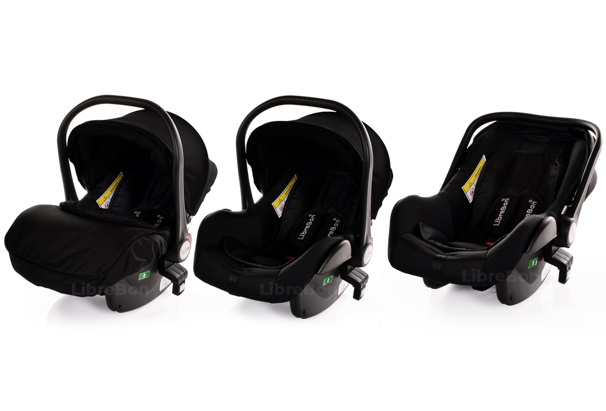 Librebon Baby Pram  Pushchair Buggy 3 in 1 Travel System With Car Seat Black
