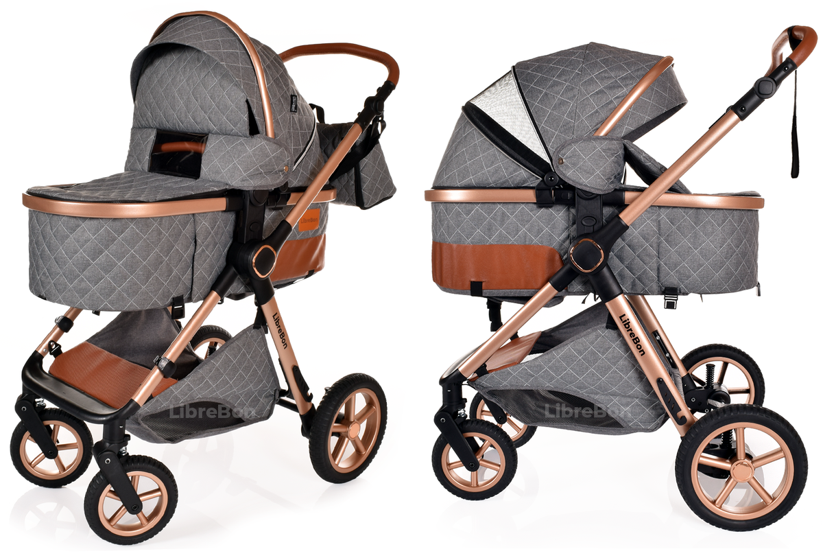 Librebon Pram Buggy Travel System With Car Seat  Grey