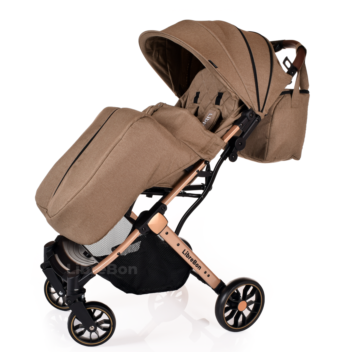 Librebon Lightweight  Baby Stroller Pram Foldable Travel Buggy Four Seasons Pushchair Beige