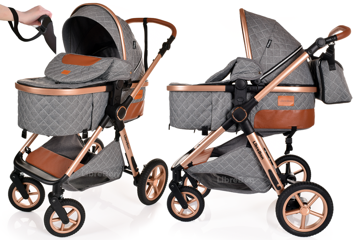 Librebon Pram Buggy Travel System With Car Seat  Grey