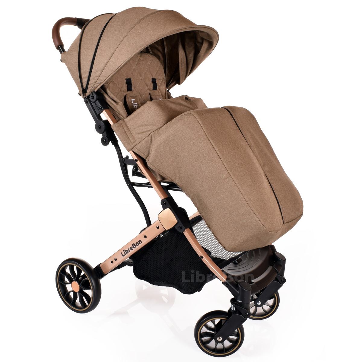 Librebon Lightweight  Baby Stroller Pram Foldable Travel Buggy Four Seasons Pushchair Beige