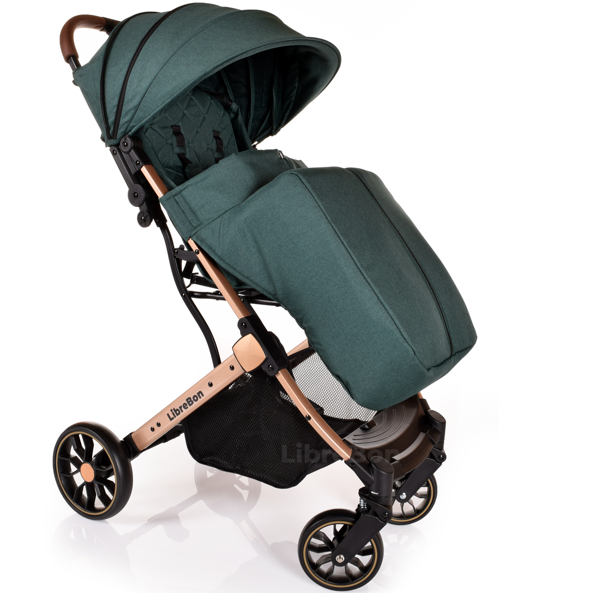 Librebon Lightweight  Baby Stroller Pram Foldable Travel Buggy Four Seasons Pushchair Green