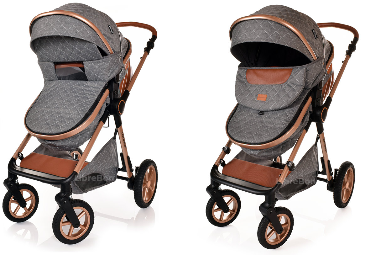 Librebon Pram Buggy Travel System With Car Seat  Grey