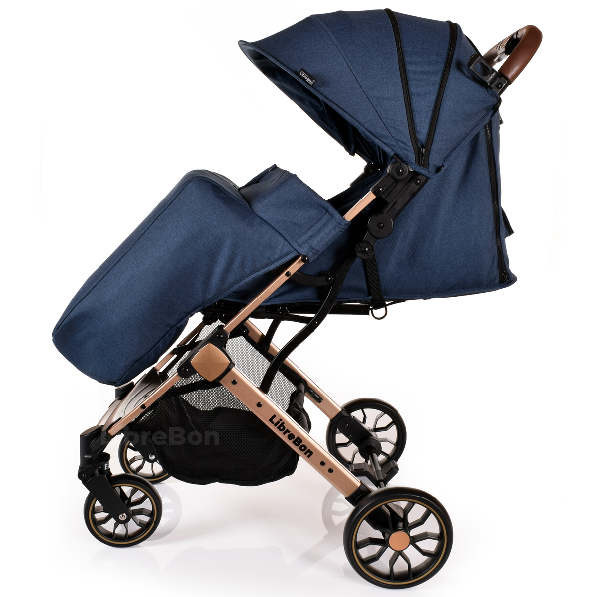 Librebon Lightweight  Baby Stroller Pram Foldable Travel Buggy Four Seasons Pushchair Blue