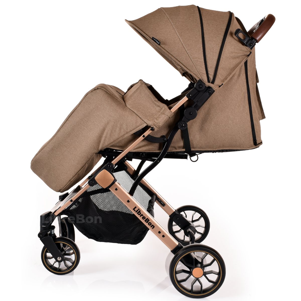 Librebon Lightweight  Baby Stroller Pram Foldable Travel Buggy Four Seasons Pushchair Beige