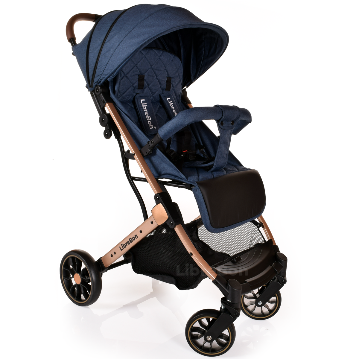 Librebon Lightweight  Baby Stroller Pram Foldable Travel Buggy Four Seasons Pushchair Blue