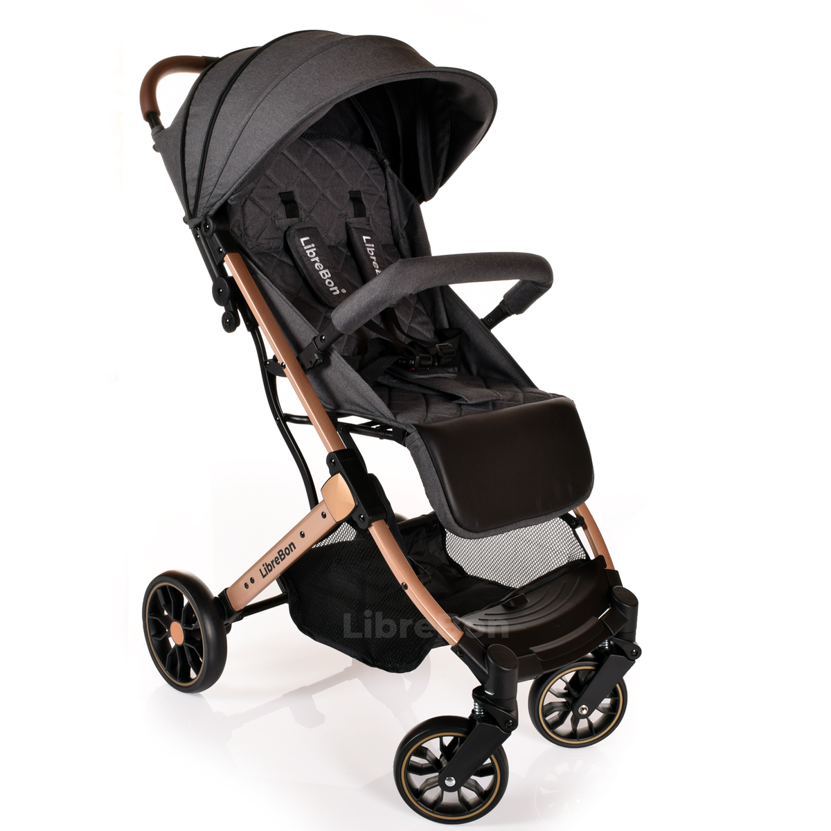 Librebon Lightweight  Baby Stroller Pram Foldable Travel Buggy Four Seasons Pushchair Grey