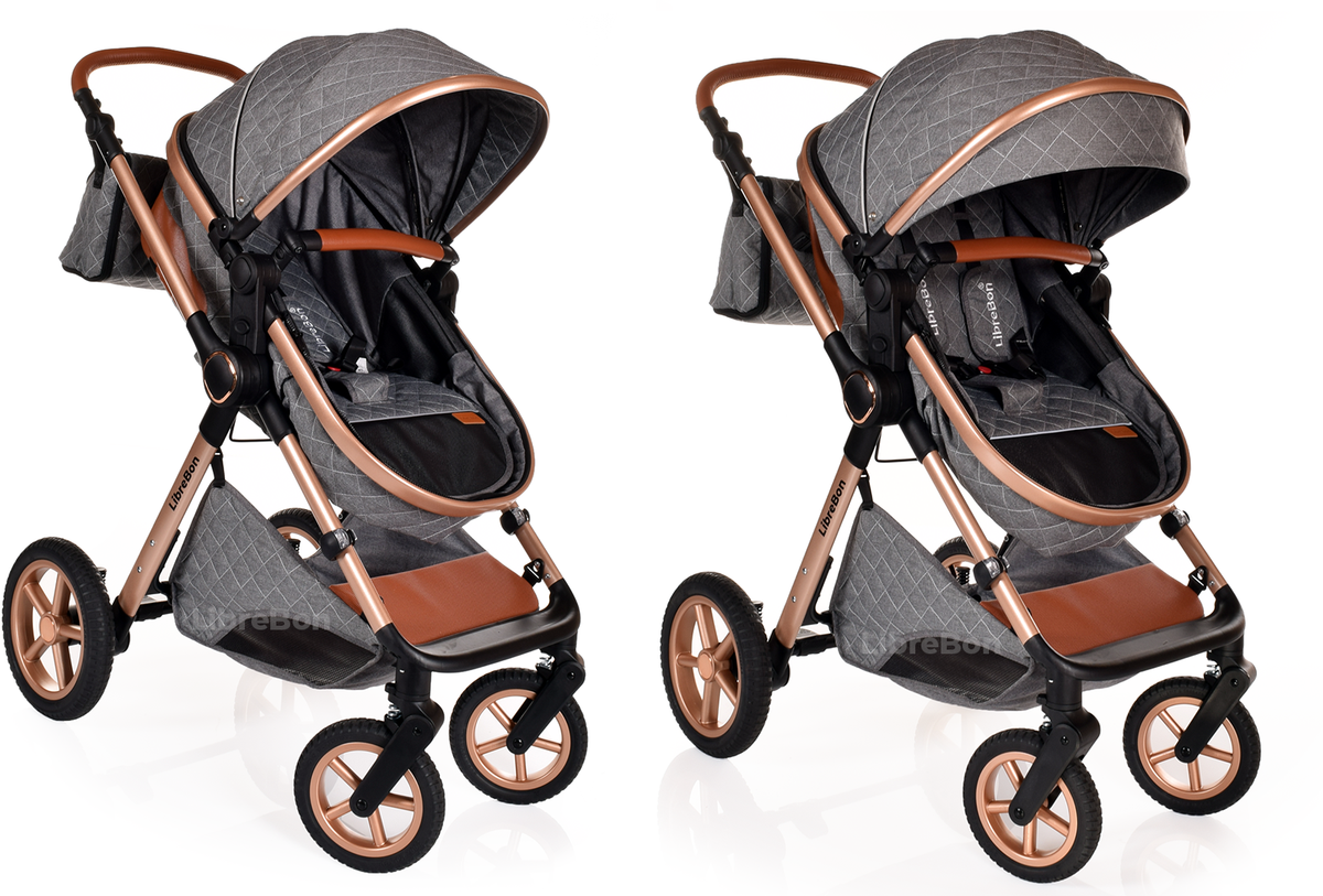 Librebon Pram Buggy Travel System With Car Seat  Grey