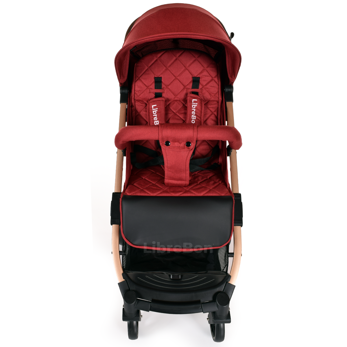 Librebon Lightweight  Baby Stroller Pram Foldable Travel Buggy Four Seasons Pushchair Red
