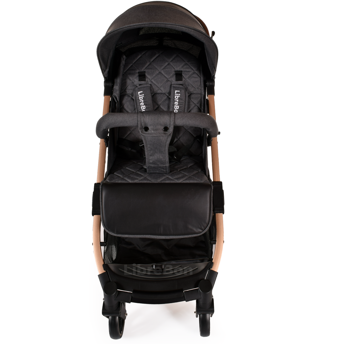 Librebon Lightweight  Baby Stroller Pram Foldable Travel Buggy Four Seasons Pushchair Grey