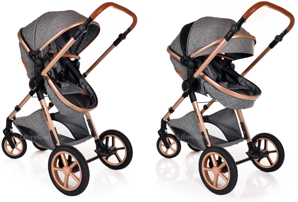 Librebon Pram Buggy Travel System With Car Seat  Grey
