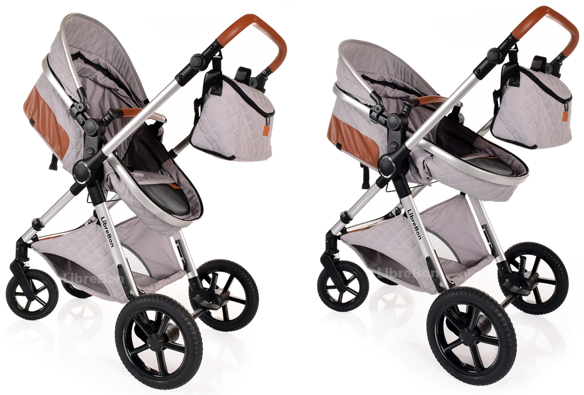 Librebon Pram Buggy Travel System With Car Seat Light Grey