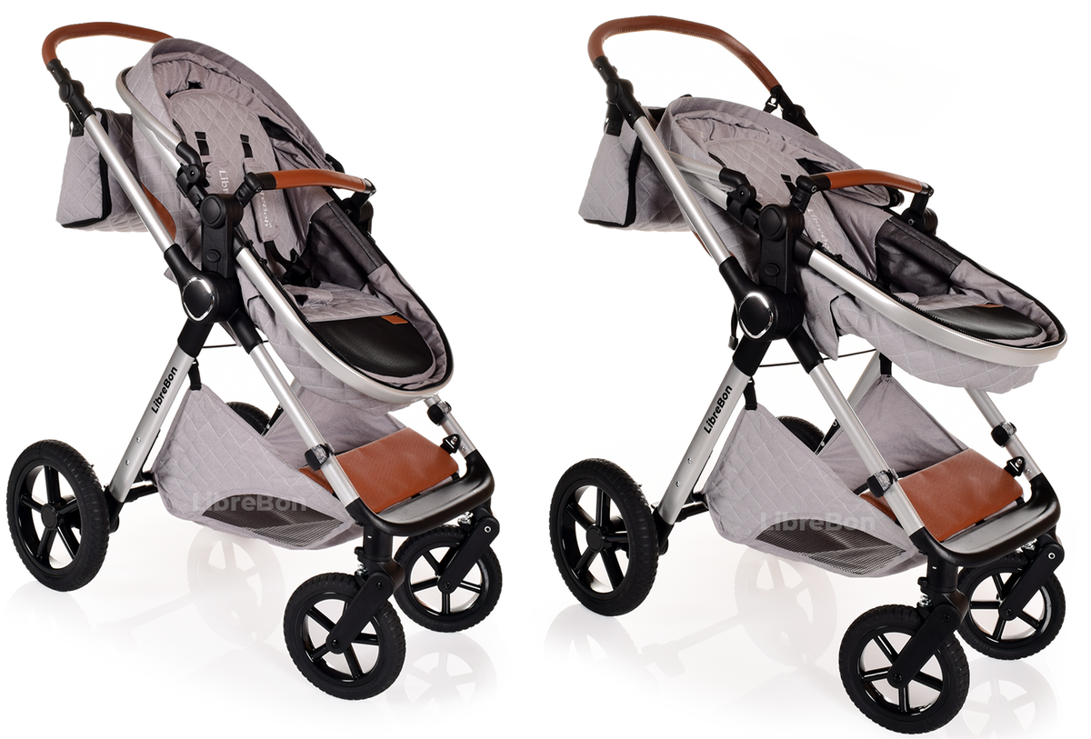 Librebon Pram Buggy Travel System With Car Seat Light Grey