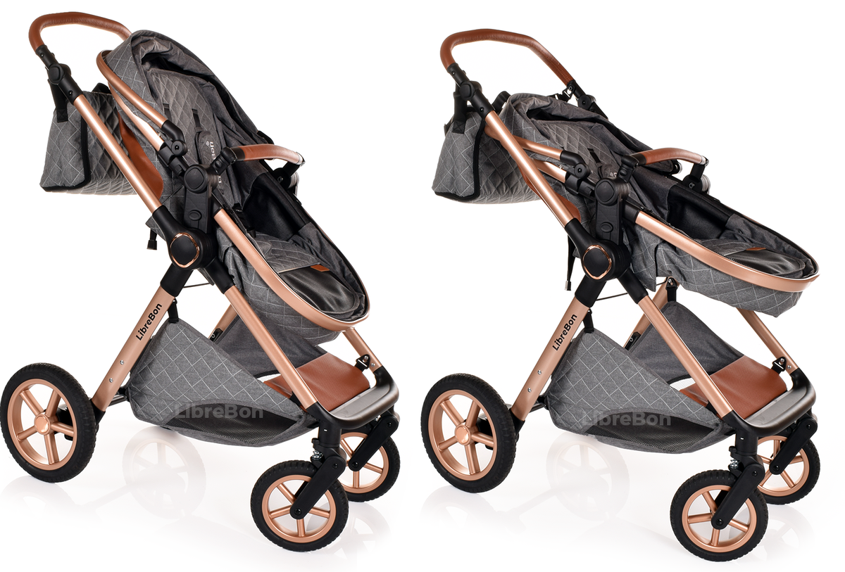 Librebon Pram Buggy Travel System With Car Seat  Grey