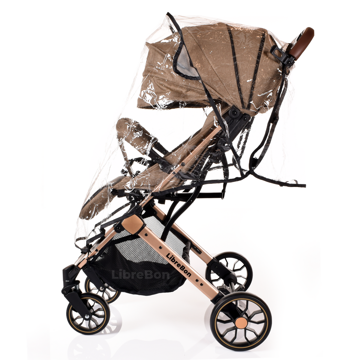 Librebon Lightweight  Baby Stroller Pram Foldable Travel Buggy Four Seasons Pushchair Beige