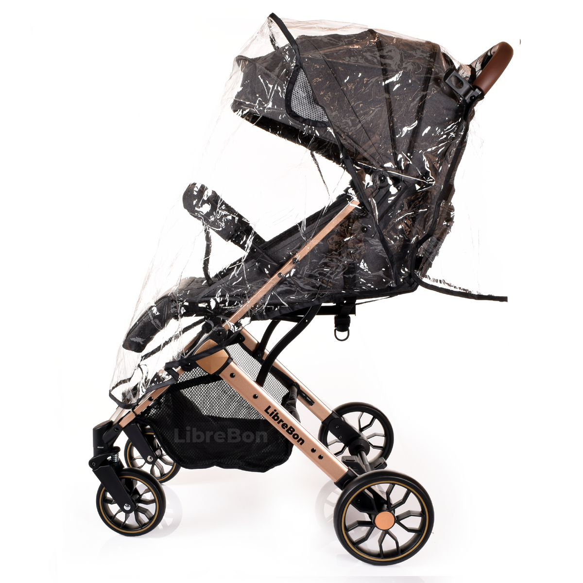 Librebon Lightweight  Baby Stroller Pram Foldable Travel Buggy Four Seasons Pushchair Grey